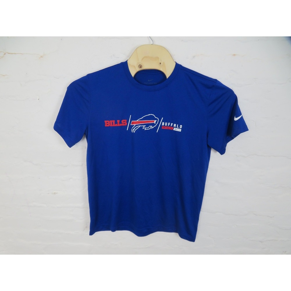 Buffalo Bills Shirt Men Large Blue NFL Football Nike Dri Fit Graphic Performance